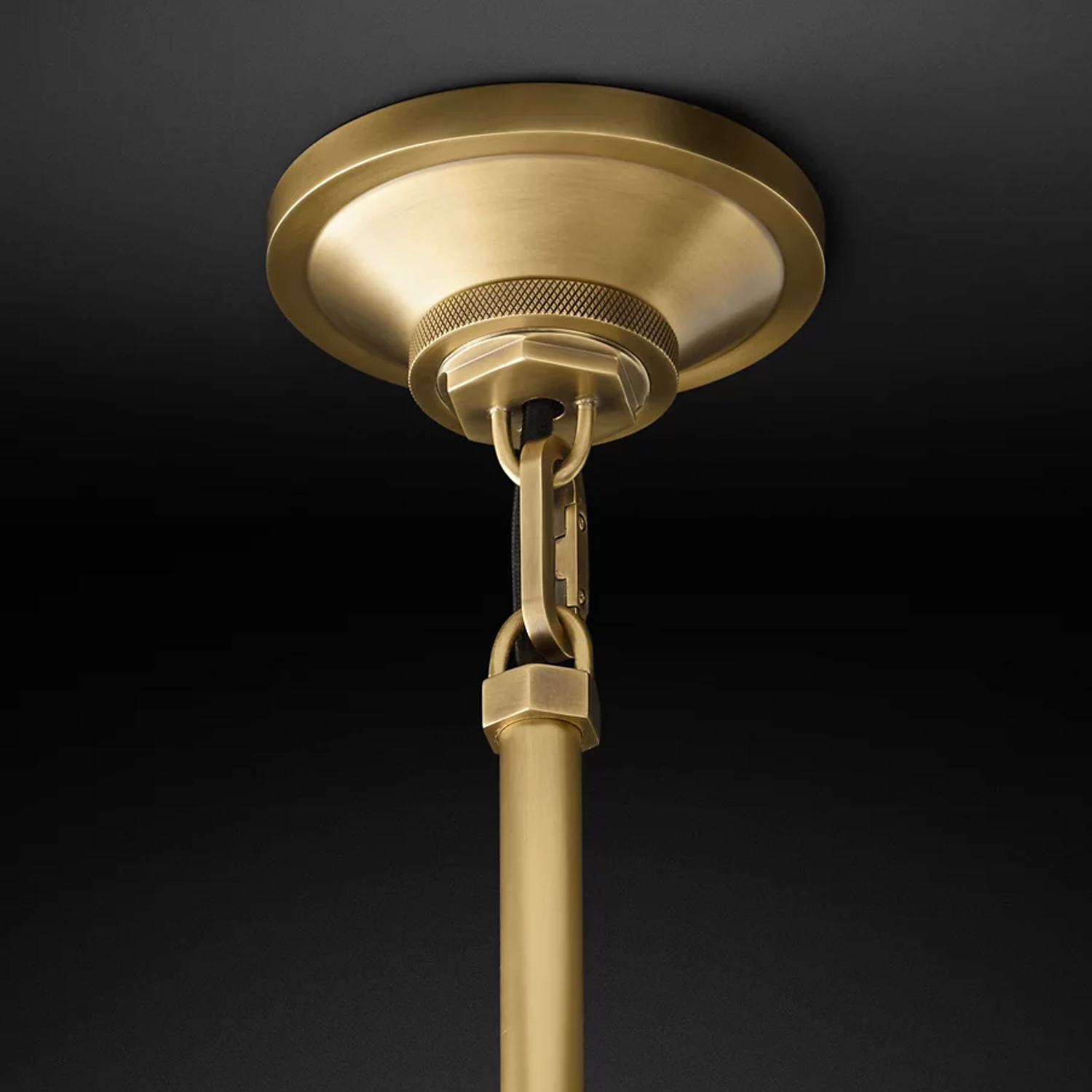 Modern Glass & Brass Kitchen Island Light - Image 4