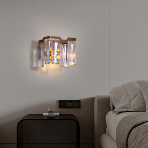 Living Room Light — Living Room Lighting Ideas with Modern Wall Sconces in Colorful Crystal