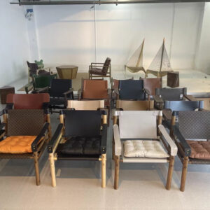 Wooden Outdoor Furniture – Brown Leather Chair & Sirocco Safari Chair for Elegant Outdoor Spaces